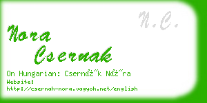 nora csernak business card